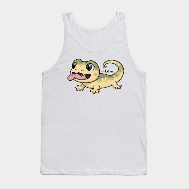 Cute Geko Mlem Tank Top by DelusionTees